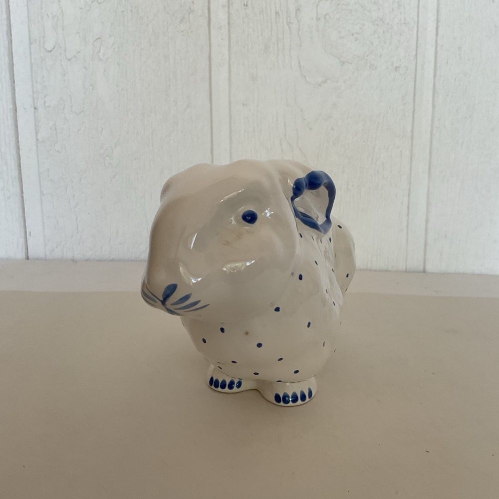 Tiffany & Co. Hand Painted Rabbit Coin Bank - Picture 4 of 13